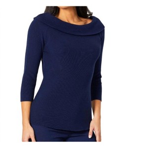 Women's Off The Shoulder Ribbed Detail Top - Angel Apparel - 1 of 2