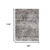 HomeRoots 7' X 10' Gray and Ivory Oriental Distressed Area Rug - 3 of 4