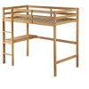Sapphtopaz Twin Size High Loft Bed with Desk for Teens,Space-Saving Wood Loft Bed Frame with Guardrails & ladder for Kids Bunk Beds for Bedroom - 3 of 4
