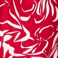 red painted floral