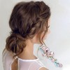 Unique Bargains Rhinestones Butterfly French Barrette Hair Clips 1 Pc - 2 of 4