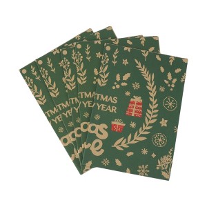 Unique Bargains Gift Wrap Paper Christmas Kraft 27.56"x19.69" 5 Pcs - 1 of 4