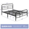 Yaheetech Modern Metal Platform Bed with Geometric Patterned Headboard - 3 of 4