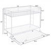 Karl Home Blcak Twin over Twin Bunk Bed with Trundle, Heavy Duty Metal Bed Frame with Safety Rail Side Ladders - 2 of 4