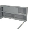 PAGED Full Size Bed Modern Pine Bed Frame with Trundle and Storage Headboard for Bedroom - 4 of 4