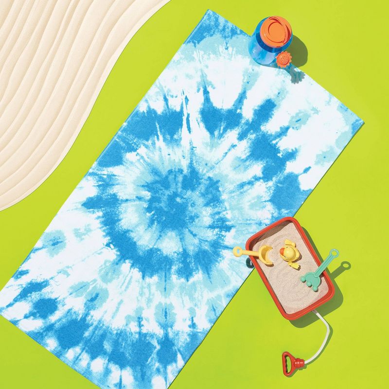 Tie Dye Beach Towel Blue - Sun Squad&#8482;, 2 of 5