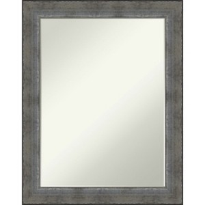 Amanti Art Forged Pewter Petite Bevel Wood Bathroom Wall Mirror 28 x 22 in. - 1 of 4