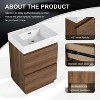 NicBex 24" Freestanding Bathroom Vanity with/whitout Top Resin Sink,Chic Bathroom Storage Cabinet with 2 Drawers,1.38"Pre-drilled Faucet(No Faucet) - 4 of 4