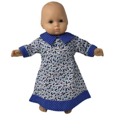 Doll Clothes Superstore Blue School Dress Fits 14-16 Inch Baby Dolls