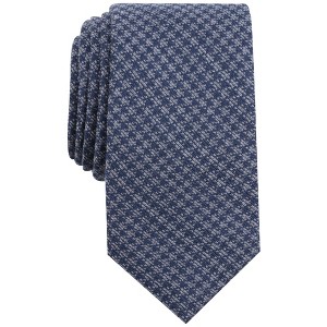 Tallia Mens Houndstooth Navy Self-tied Necktie - 1 of 1