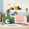 Twin Size Kids Platform Bed With 10 Wood Slats Support Easy Assembly Bed Frame With Grass Hill Trees Decor 77.8” x 42.4” x 42.8”(L x W x H) - 2 of 4