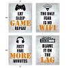 Sweet Jojo Designs Unframed Wall Art Prints for Décor Video Gamer Orange Grey Black White 4pc - 4 of 4