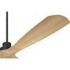 Casa Vieja 66" Delta XL Modern Indoor Outdoor Ceiling Fan 3 Blade Remote Control Matte Black Finish Wood Blades Bedroom Patio Living Room DC Motor - 4 of 4