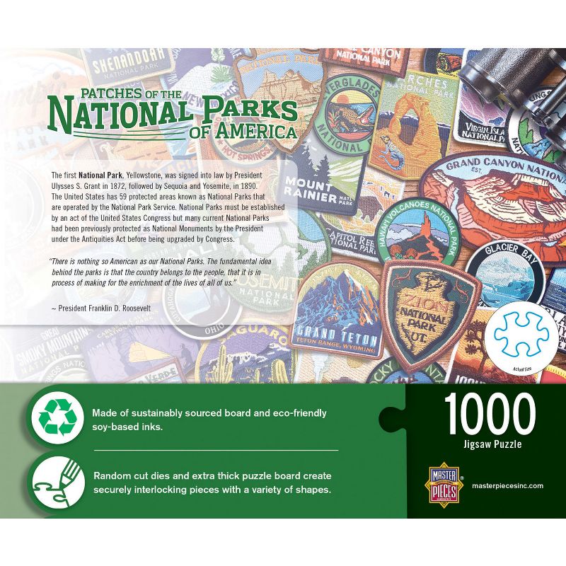 MasterPieces National Parks - Patches Collage 1000 Piece Adult Jigsaw Puzzle 19.25" by 26.75", 4 of 7