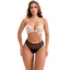 INSPIRE CHIC Women's Lace Mesh See Through Mid Rise Breathable Lightweight Seamless Briefs - 4 of 4