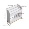 Racxily Toddler Book Display Shelf with Storage, Wooden Kids Bookcase Organizer for Bedroom or Playroom, White - 3 of 4