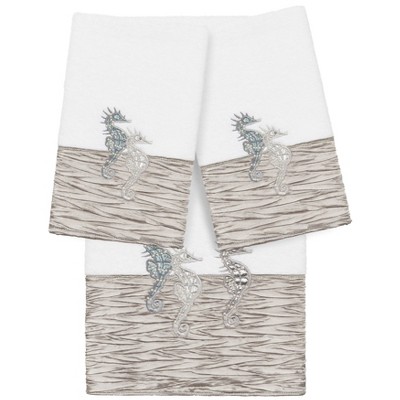 Linum Home Textiles 100% Turkish Cotton SOFIA Embellished Towel Set