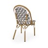 Christopher Knight Home Louna 2pk Outdoor French Cafe Chairs with Bamboo Finish - Black/White - 4 of 4