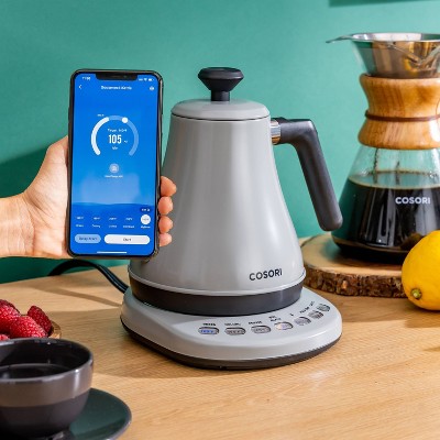 Cosori Smart Gooseneck Kettle - Light Gray: 0.7L Stainless Steel Electric Water & Tea Kettle, 1200W, Hand Wash
