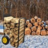 NAYSAYE Firewood Log Cart Dolly Heavy Duty Rolling Wagon with Steel Frame for Indoor and Outdoor Wood Storage, Black, 39.37"*22.83"*18.1" - 4 of 4