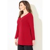 Catherines Women's Plus Size Suprema Studio V-Neck Henley Top - 4 of 4