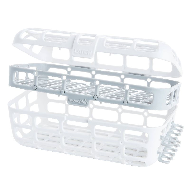 Munchkin High Capacity Dishwasher Basket And Bristle Brush Cleaning Set - Gray - 2ct, 3 of 8