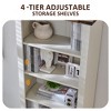 Farmhouse Bookshelf with Storage Cabinet, 72" Tall Bookcase with Drawer and Barn Door for Office Library, Living Room - 3 of 4