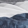 Paaaawaters Stripe Comforter Set with Bed Sheets Blue/Grey Full - 2 of 4
