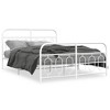 vidaXL Metal Bed Frame without Mattress with Footboard White 59.1"x78.7" - 2 of 4