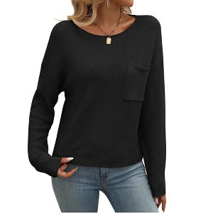 Coolmee Long Sleeve Shirts for Women Casual Knit Fall Fashion Dressy Blouses Teacher Outfits - 1 of 4