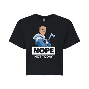 Women's - Avatar: The Last Airbender - Sokka Nope Cropped Graphic T-Shirt - 1 of 4