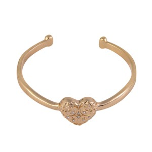 RACHEL Rachel Roy Gold Tone Textured Heart Cuff Bracelet - 1 of 3