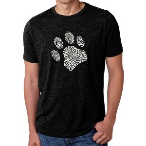 LA Pop Art Men's Premium Blend Word Art T-shirt - Dog Paw - 1 of 4