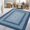 Washable Area Rug, Vintage Accent Rug, Braided Print Carpet, Low Pile Non-Shedding Kitchen Rugs with Non Slip Backing, Foldable Rug - 4 of 4