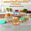 LunaLulinlk 14-Piece Glass Food Storage Container Set - 7, 4, 2, and 1 Cup Round Containers with Lids, BPA Free - 4 of 4