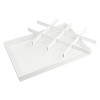 Unique Bargains Stackable PU Leather White Jewelry Organizer Trays with Removable Dividers Set of 2 - 4 of 4