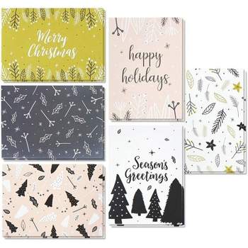 Sustainable Greetings 48-Pack Modern Festive Christmas Cards with Envelopes, Winter Holiday Designs (4 x 6 In)