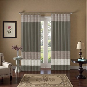 DSVIMOY Curtain Panels, Polyoni Pintuck Curtain Panel for Living Room, Bedroom, Multicolor, 84"*50"*0.13" - 1 of 4