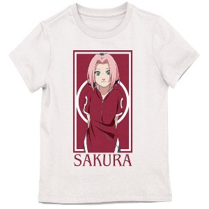 Naruto Classic Sakura Character Youth White Short Sleeve Tee - 1 of 2