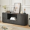 64" Modern TV Stand with Drawer and Shelves, Wooden Media Console Sideboard for Living Room Bedroom Entryway-3irtyhousy - 2 of 4