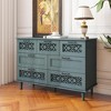 7 Drawers Cabinet, 47.24" Kitchen Pantry Cabinets with 7 Drawers Wood Dresser Closet, Buffet Cabinet - 3 of 4