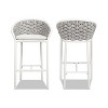 PAGED Outdoor Dining Chairs Set of 2 Aluminum Frame Outdoor Chair with Barrel Back Design and Rope Weaving for Poolside, Balcony, Lawn - 2 of 4