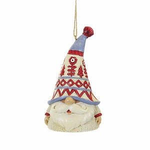 Jim Shore 4.25 In Nordic Noel Gnome White Sweater Ornament Heartwood Creek Tree Ornaments - 1 of 3