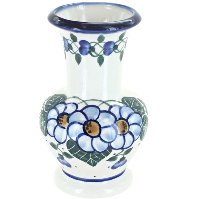 Blue Rose Polish Pottery Primrose Medium Vase