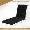 Costway 73'' Lounge Chaise Cushion Padded Recliner Cushion Indoor Outdoor Navy/Orange/Black/Dark Orange/Beige/Gray/Brown - 3 of 4