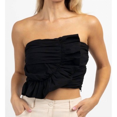 Women's FLIRTY RUFFLED TUBE TOP - day + moon