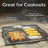 Sunnydaze Outdoor Camping or Backyard  Heavy-Duty Steel Square X-Marks Fire Pit Cooking Grilling Grate - 3 of 4