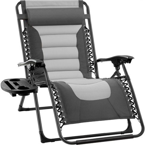 Best Choice Products Oversized Zero Gravity Chair, Folding Recliner W/  Removable Cushion, Side Tray : Target