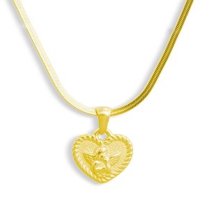 EVRY JEWELS WATERPROOF Gold or Silver Plated You Have My Heart Necklace - 1 of 2