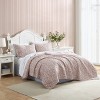 Laura Ashley Twin Rowena 100% Cotton Quilt Pink : Target